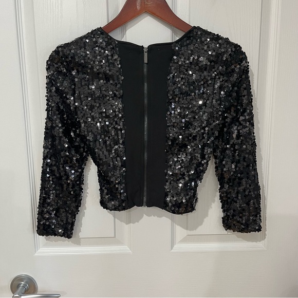 Dynamite crop top black sparkle size small - Picture 3 of 9
